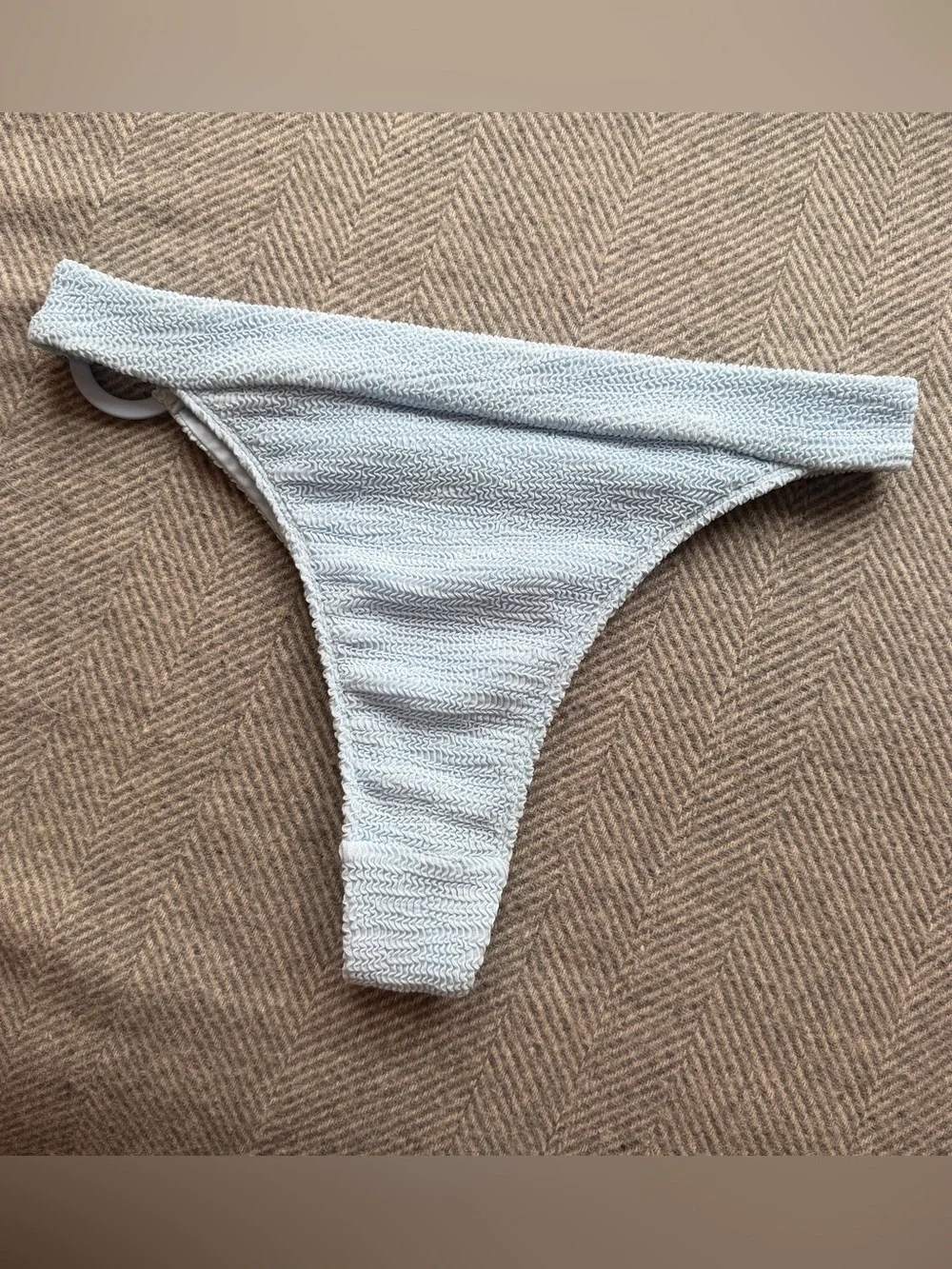 Monday Swim Crinkle Sea Mist Bikini Bottoms ANTIGUA Size V